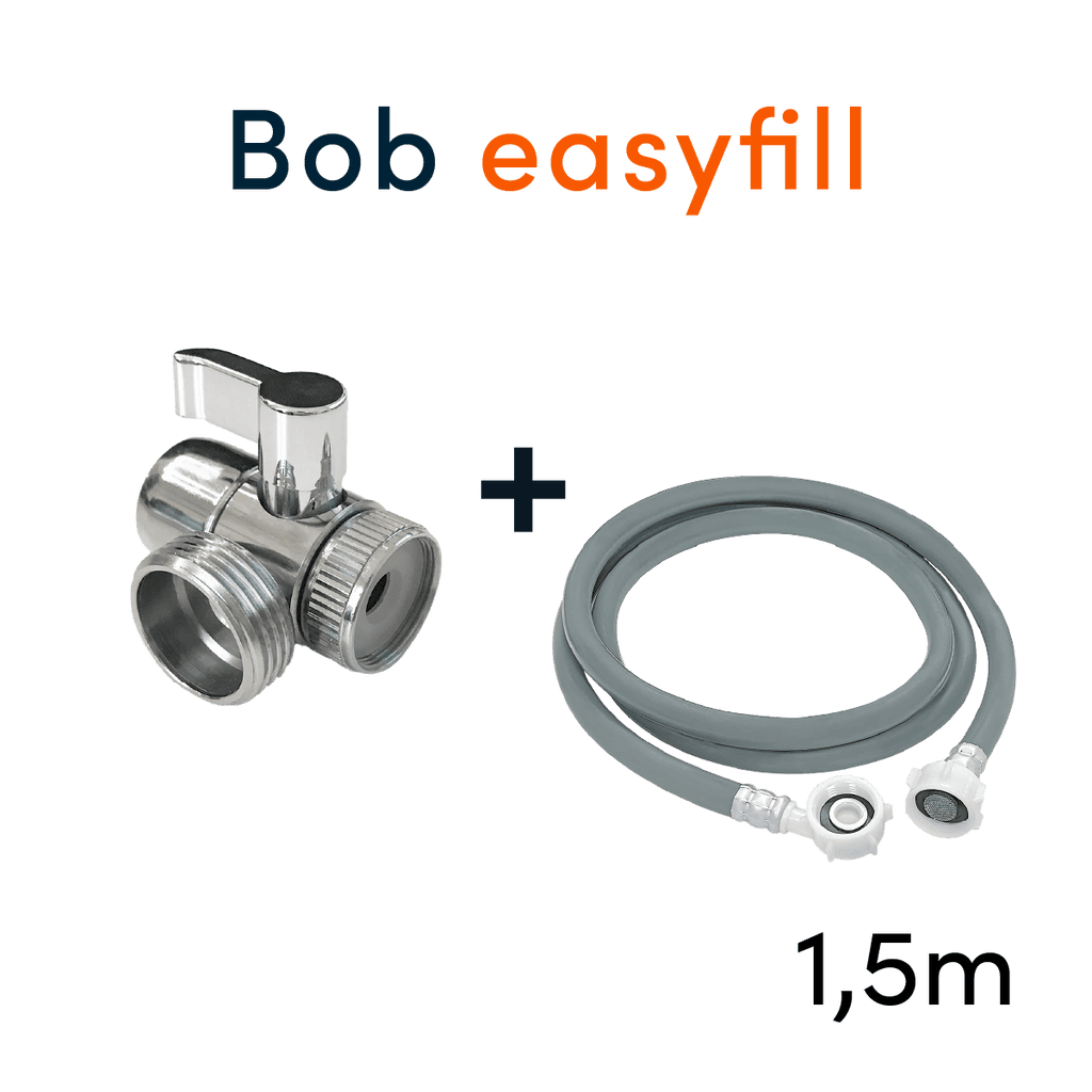 Bob easyfill | Dérivateur de robinet + Tuyau d’arrivée d’eau - 1